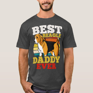 Best Beagle Daddy Ever Dog Dad Fathers Day Retro T-Shirt