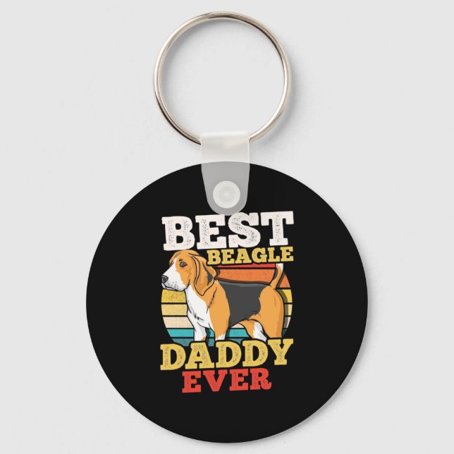 Best Beagle Dog Daddy Ever Key Ring (Front)