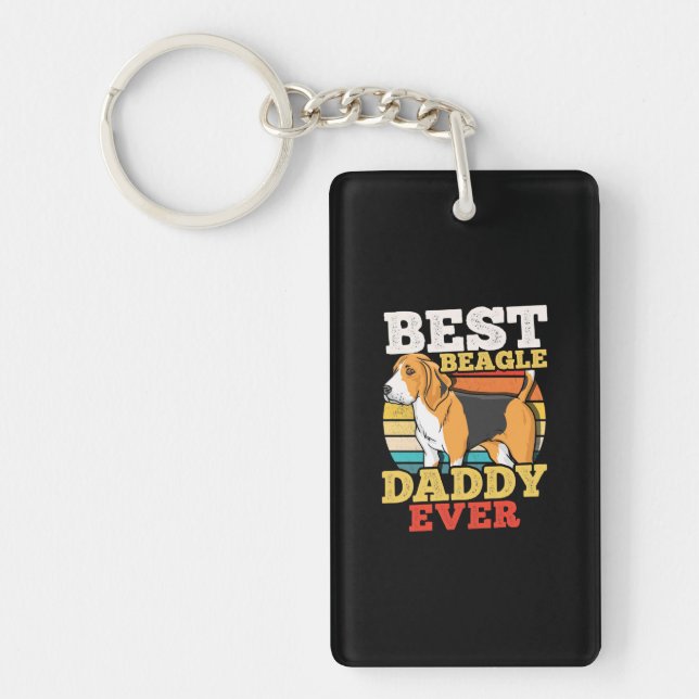 Best Beagle Dog Daddy Ever Key Ring (Front)
