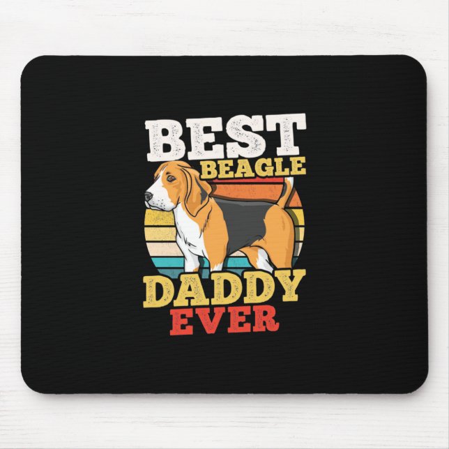 Best Beagle Dog Daddy Ever Mouse Pad (Front)