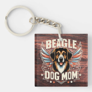 Best Beagle Dog Mum Ever - Beagle Dog Lover Gift Key Ring