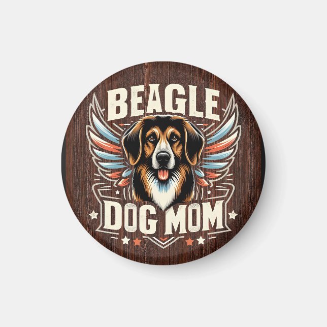Best Beagle Dog Mum Ever - Beagle Dog Lover Gift Magnet (Front)