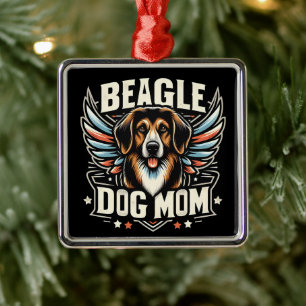 Best Beagle Dog Mum Ever - Beagle Dog Lover Gift Metal Ornament