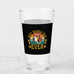 Best Beagle Mom Ever, Funny Beagle Dog Canine Glass