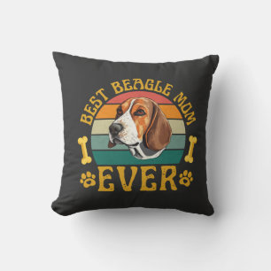 Best Beagle Mum Ever, Funny Beagle Dog Canine Cushion