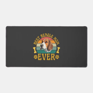 Best Beagle Mum Ever, Funny Beagle Dog Canine Desk Mat