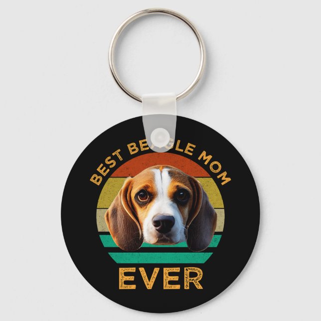 Best Beagle Mum Ever Key Ring (Front)