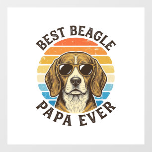 Best Beagle Papa Ever Vintage Dog Dad Shirt Design
