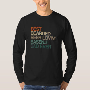 Best Bearded Beer Lovin' Basenji Dad Father's Day T-Shirt
