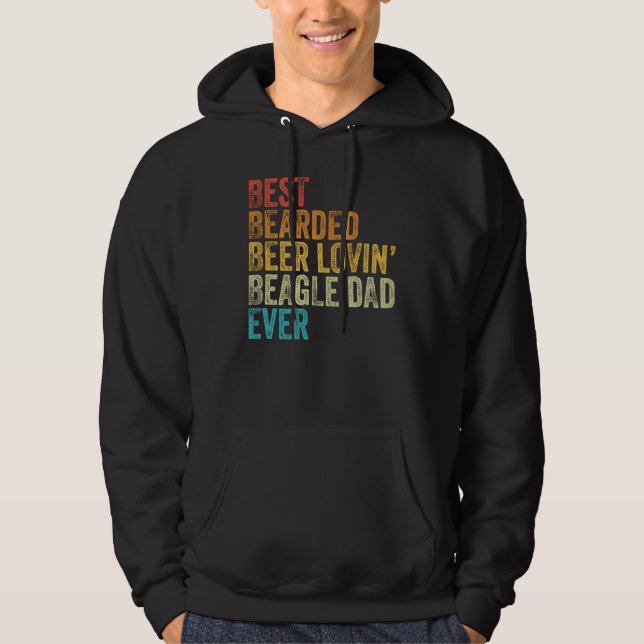 Best Bearded Beer Lovin Beagle Dad Pet  Dog Owner  Hoodie (Front)