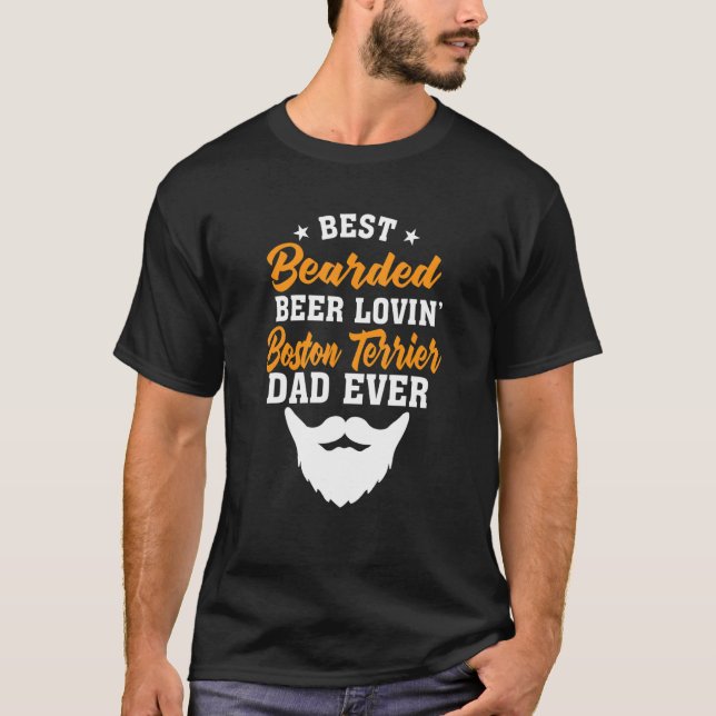 Best Bearded Beer Lovin' Saint Bernard Dad Dog T-Shirt (Front)