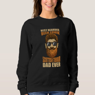 Best Bearded Beer Lovin' Scottish Terrier Dad Fath Sweatshirt