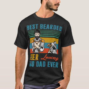 Best Bearded Beer Loving Dog Dad English Bulldog P T-Shirt