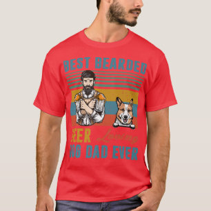 Best Bearded Beer Loving Dog Dad Ever Corgi Dog Pe T-Shirt