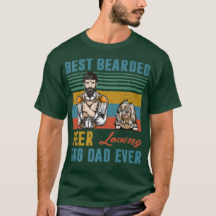 Best Bearded Beer Loving Dog Dad Ever Old English  T-Shirt