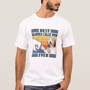 Best Bearded Collie Mom Ever Vintage Mother Day T-Shirt