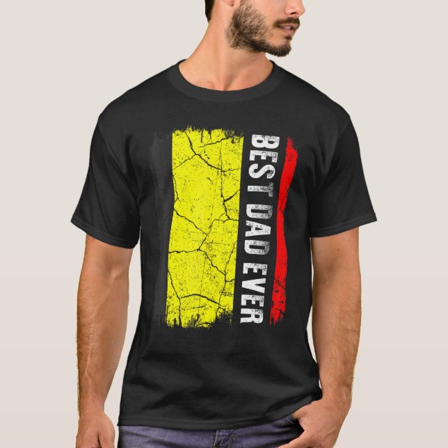 Best Belgian Dad Ever Belgium Flag Father's Day T-Shirt (Front)