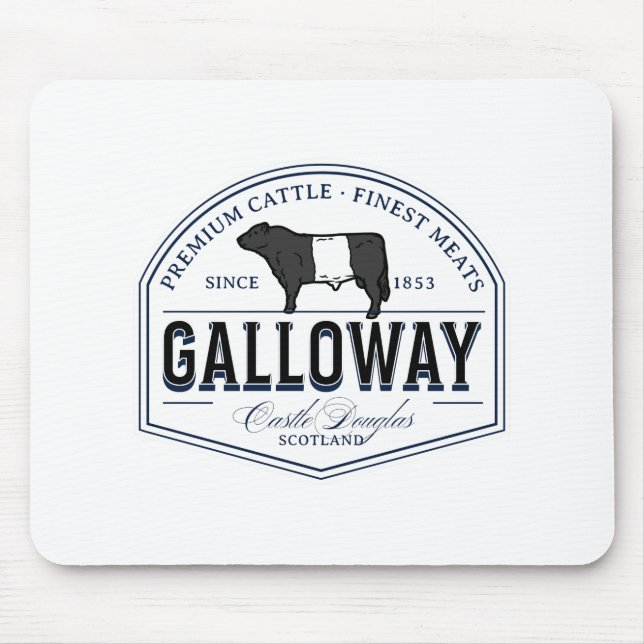 Best Belted Galloway Cattle Breed Badge Beltie Mouse Pad (Front)