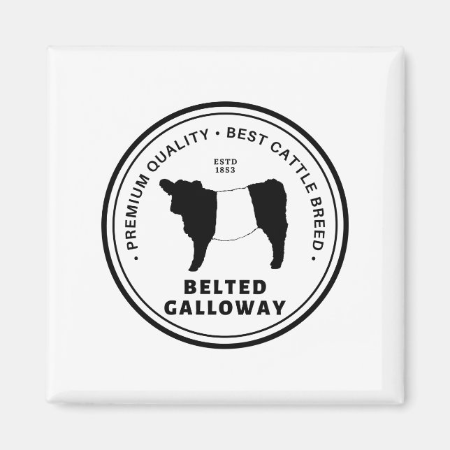 Best Belted Galloway Cattle Breed Badge Belties Magnet (Front)