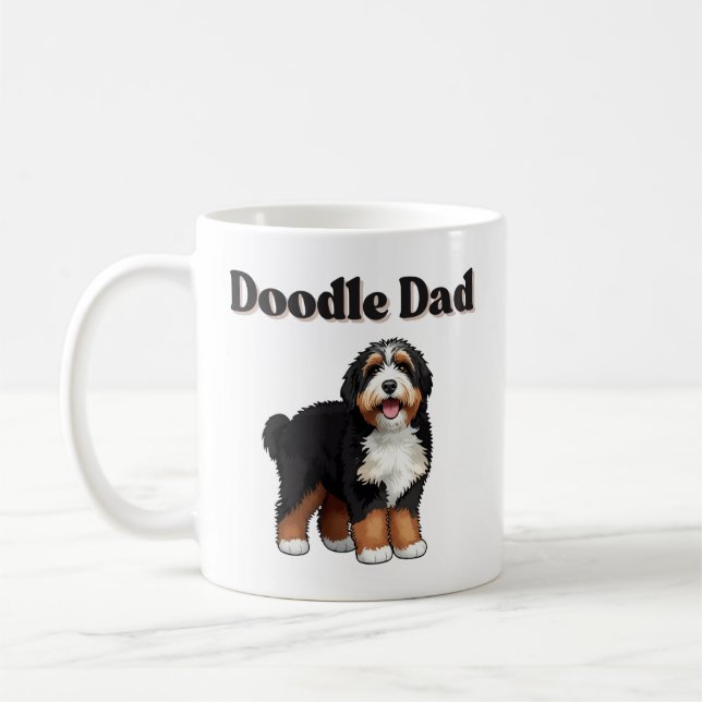 Best. Bernedoodle Dad. Ever. Mug (Left)