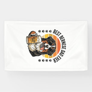 Best Bernese Dad Ever Vintage Dog Beer Shirt Desig Banner