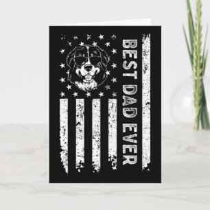 Best Bernese Mountain Dog Dad Ever Fathers Day Usa Card