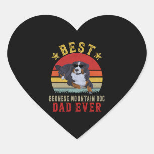 Best Bernese Mountain Dog Dad Heart Sticker