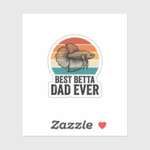 Best Betta Dad Ever Vintage Fish Design_1