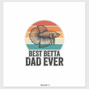 Best Betta Dad Ever Vintage Fish Design_1