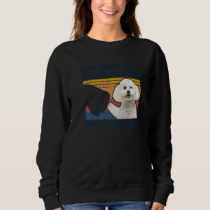 Best Bichon Frise Dog Mom Ever Bump Fit Funny Dog Sweatshirt