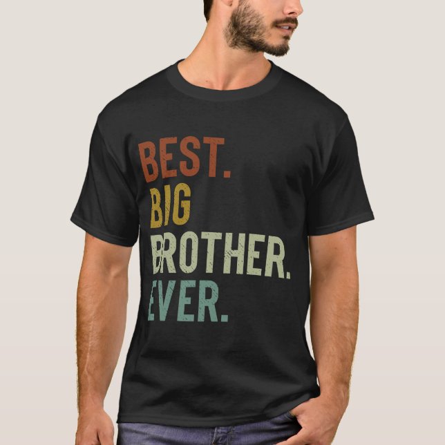 Best Big Brother 2023 Cool Retro Big Bro T-Shirt (Front)
