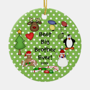 Best Big Brother Ever Christmas Ornament