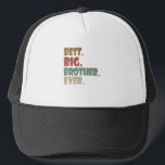 Best Big Brother Ever Older Sibling Teenager Gift Trucker Hat<br><div class="desc">Best big brother ever design. A perfect gift/present from a younger sibling such as a younger brother or sister to their older brother, teenager or young man who is about to get a new baby brother or sister! Best big brother ever bigger older sibling sib bro children son birthday ideas....</div>
