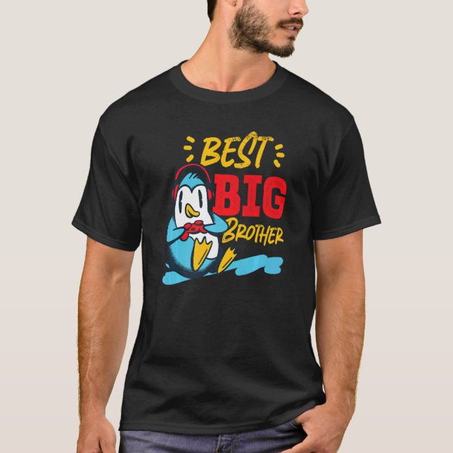 Best Big Brother Gaming Penguin  T-Shirt (Front)