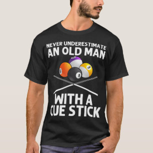 Best Billiard Art For Grandpa Men Billiard Lover P T-Shirt