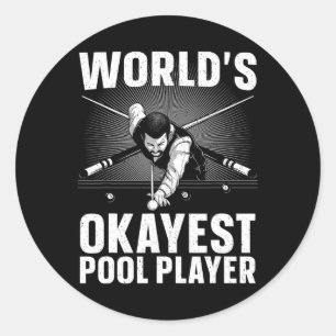 Best Billiards Art For Men Women Billiard 8 Ball P Classic Round Sticker