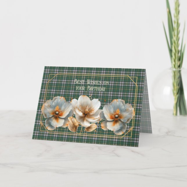 Best Birthday Wishes Cape Breton Island Tartan Card (Front)