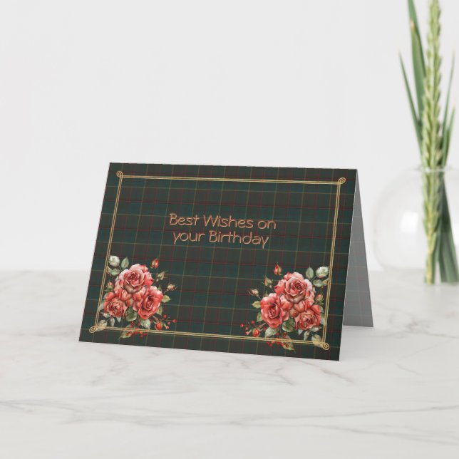 Best Birthday Wishes Province of Ontario Tartan Card (Front)