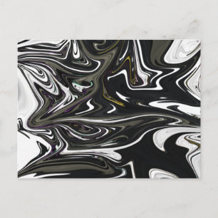 Best black and white abstract art, abstract paint postcard