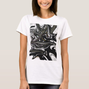 Best black and white abstract art, abstract paint T-Shirt