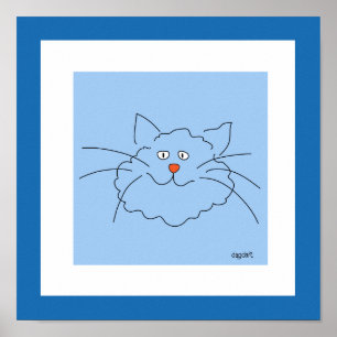 Best Blue Cat Poster Print