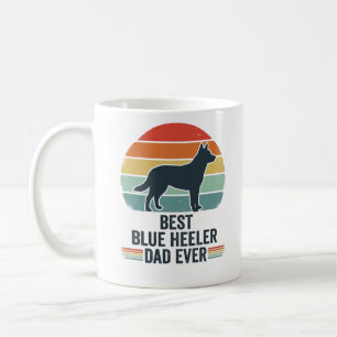 Best Blue Heeler Dad Ever Vintage Dog Shirt Design Coffee Mug