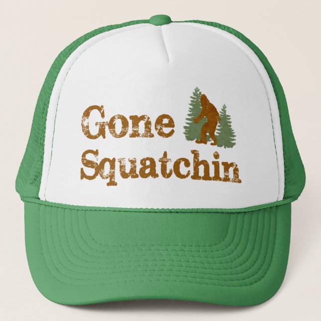 Best Bobo's Gone Squatchin Trucker Hat Ever! (Front)