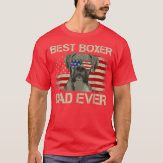 Best Boer Dad Ever T Dog Lover American Flag Gift T-Shirt