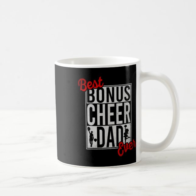 Best Bonus Cheer Dad Ever Cheerleading  Coffee Mug (Right)