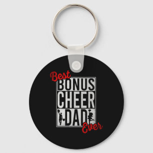 Best Bonus Cheer Dad Ever Cheerleading Key Ring