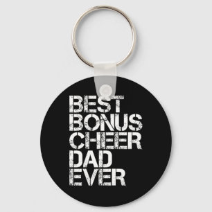 Best Bonus Cheer Dad Ever Cheerleading Stepdad Vin Key Ring