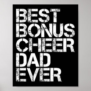 Best Bonus Cheer Dad Ever Cheerleading Stepdad Vin Poster