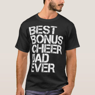 Best Bonus Cheer Dad Ever Cheerleading Stepdad Vin T-Shirt