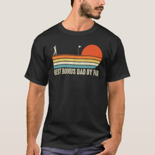 Best Bonus Dad By Par  Golf  Father Day Vintage T-Shirt